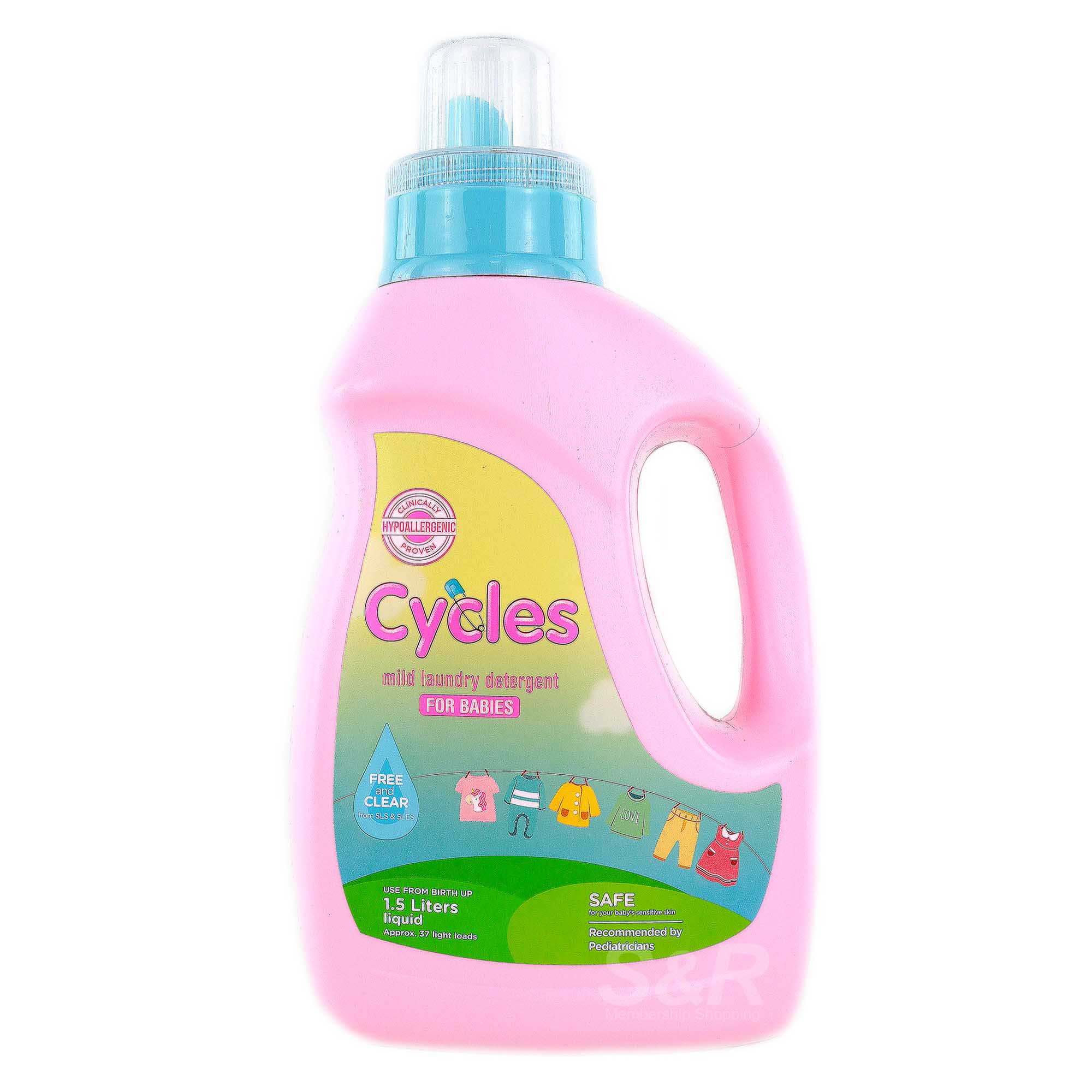 Cycles Mild Liquid Detergent for Babies 1.5L Cycles Mild Liquid Detergent for Babies 1.5L